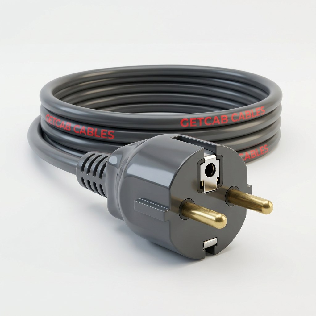 GETCAB European cord with GETCAB CABLES printed on the jacket